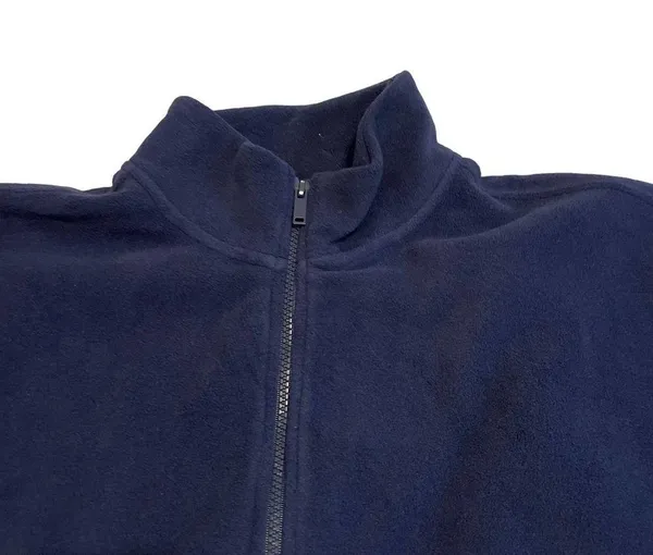 Fabletics Navy Blue Fleece Mock Neck Crop Zip Up Sweatshirt XXL - Image 4