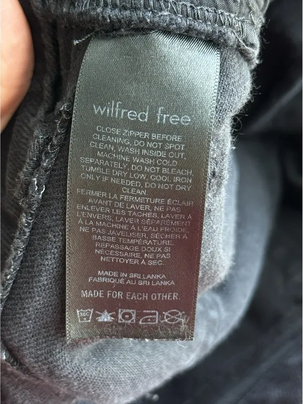 Aritzia Wilfred Free The Melina Pant Black High Rise Slim Straight Size 4 - Image 10