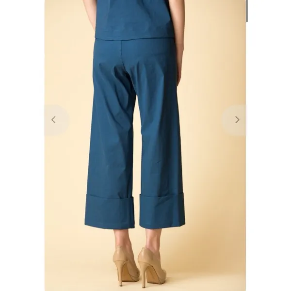 Sea New York $368 Winona Linen Blend‎ Cuffed High Rise Wide Leg Pants Size 0 - Image 5