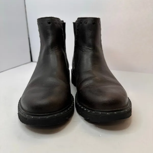 Sorel Womens 7.5 Lennox Chelsea Stud Waterproof Boots Brown Leather - Image 2