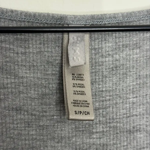Skims Soft Lounge Long Sleeve Dress Maxi Gray Size Small - Image 3