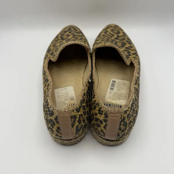 Stuart Weitzman Leopard Espadrille Flats‎ Shoes Women's Size 7.5M - Image 5
