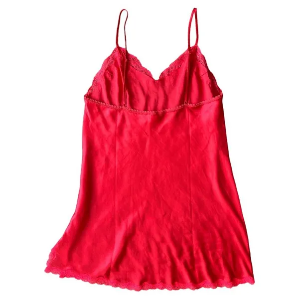Victoria's Secret Red Lace Embellished Chemise, L - Image 7