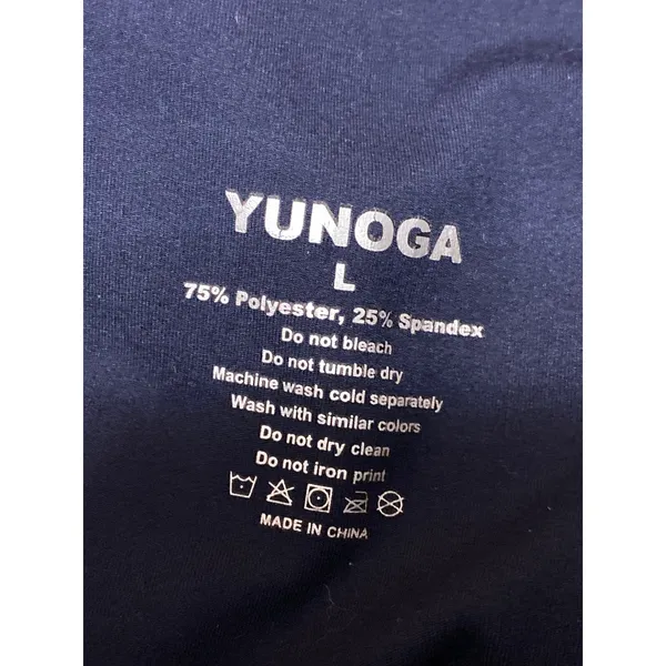 Yunoga Women's High Rise Yoga Gym Workout Athletic Activewear Biker Shorts Sz L - Image 5