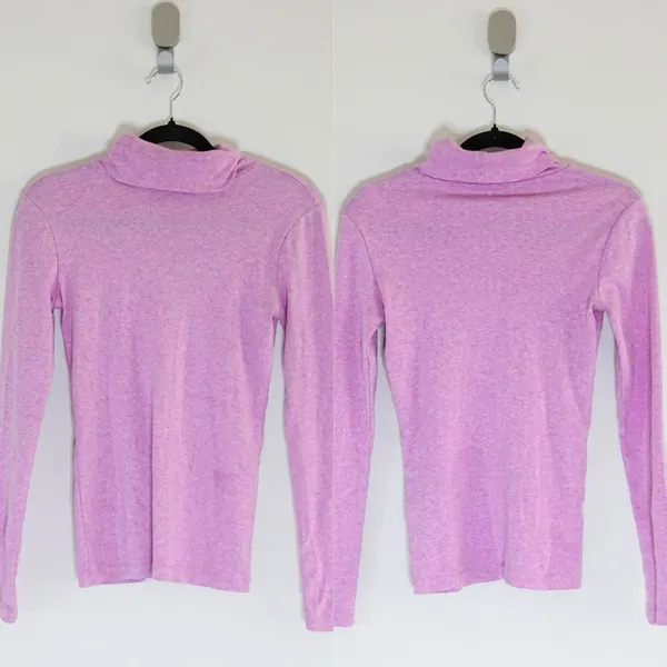 J.Crew Orchid Pink Purple Perfect Fit LongSleeve Turtleneck Layering Top Size XS - Image 2