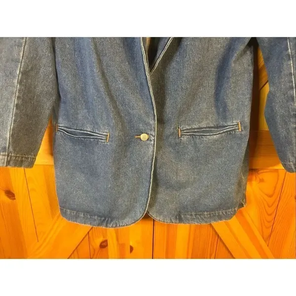 Vintage Jeanjer Jordache Denim Jacket Blazer Size MEDIUM (5806) - Image 2