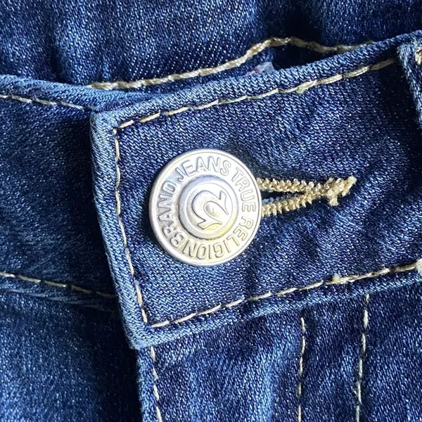 True Religion Womens Jeans Blue‎ Tag Size 27 Low Rise Straight Denim - Image 6