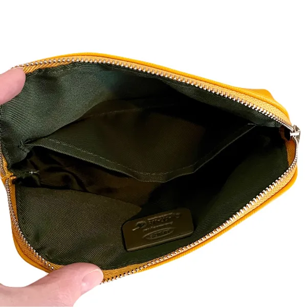 Bric’s Mustard Yellow Saffiano Makeup Toiletry Bag - Image 7