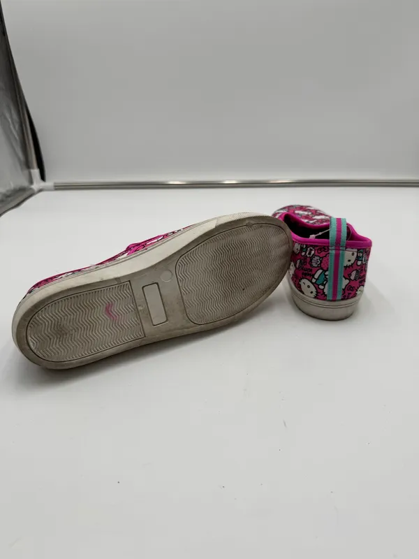 Hello Kitty Sanrio Pink All Over Print Slip On Canvas Sneakers Womens Size 6 - Image 6