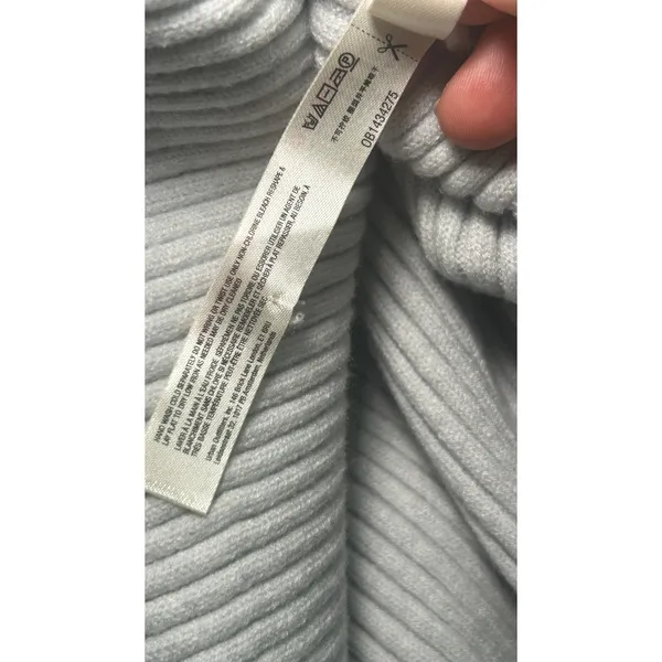 Anthropologie Daily Practice NWT Grey Ribbed Sleeveless Turtleneck‎ Midi Dress M - Image 6