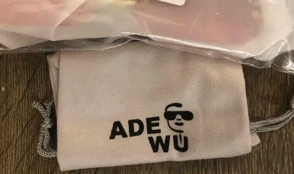 Amazon ADE WU Rimless Rectangle Pink Sunglasses - Image 4