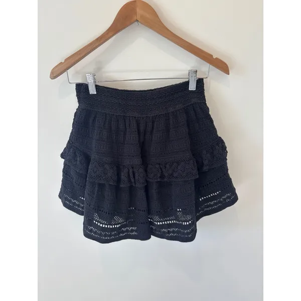 Aerie‎ Lace Ruffle Mini Skirt Size Small - Image 3