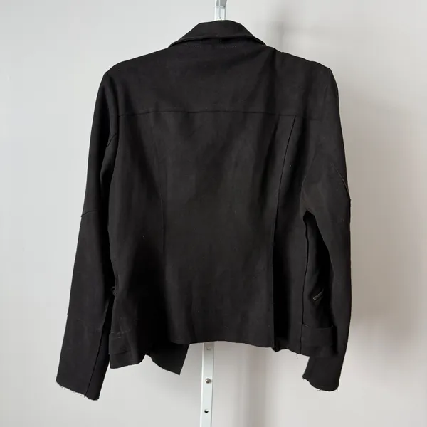TA Coalition‎ sz XL Black Faux Suede Moto Biker Jacket Punk Goth - Image 6