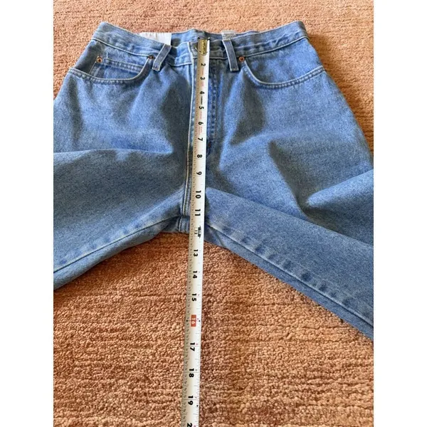 Vintage Bill Blass Italy High Rise Mom Jeans Blue 100% Cotton Size 8 - Image 5