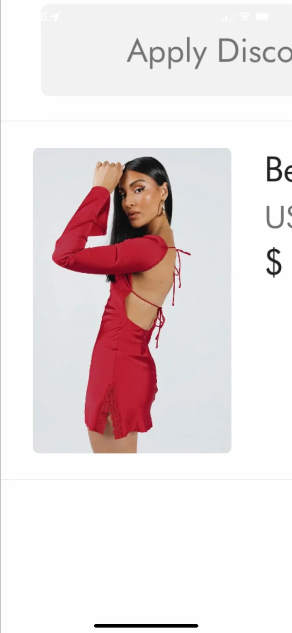 Princess Polly BERESFORD LONG SLEEVE MINI DRESS RED - Image 2