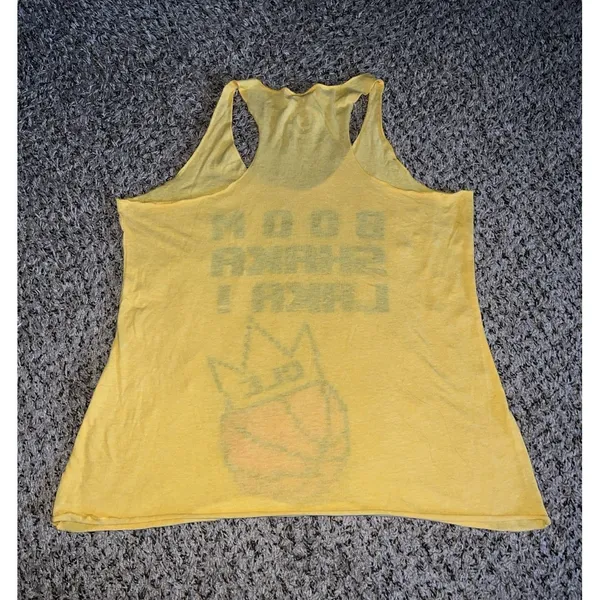 Bella Women's Vintage Yellow "Boom Shaka‎ Laka" CLE Basketball Tank Top size XL - Image 5