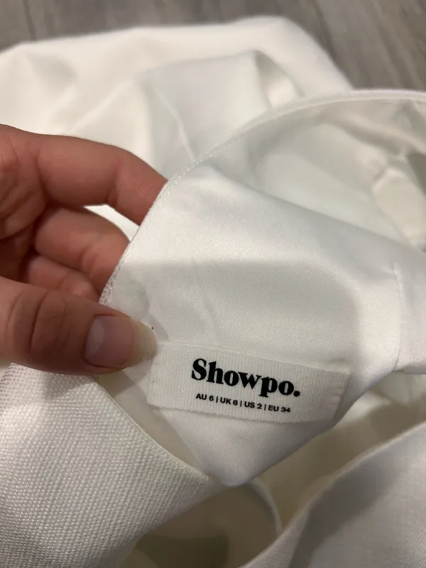 Showpo RAQUELLE Mini Dress Boucle Boat Neck V Back Fit & Flare Dress Size XS - Image 10