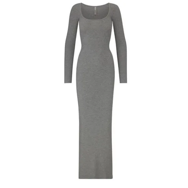 SKIMS B2 Long Sleeve Soft Lounge Long Slip Dress NWT size M - Image 3
