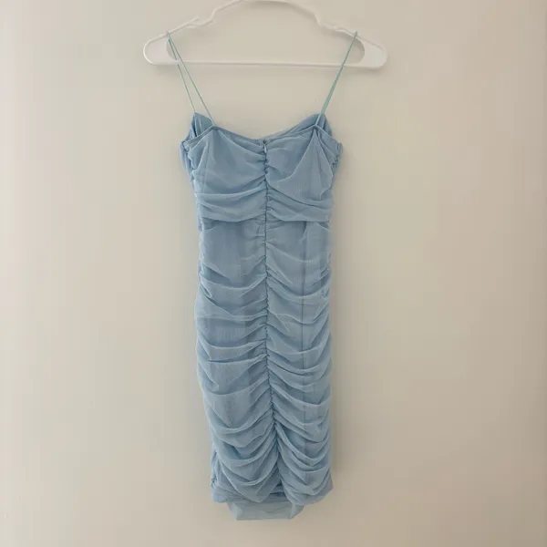 Princess Polly Light Blue Bloom Mini Dress - Image 6