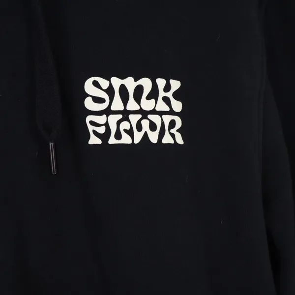 Smkflwr Hoodie Large Pullover Black Skull Wolf Headdress Graphic Excellent - Image 3