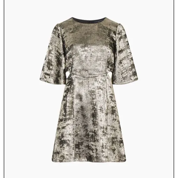 NEW FRENCH CONNECTION Alara Metallic cut out mini dress XSMALL Womens Night Out - Image 2