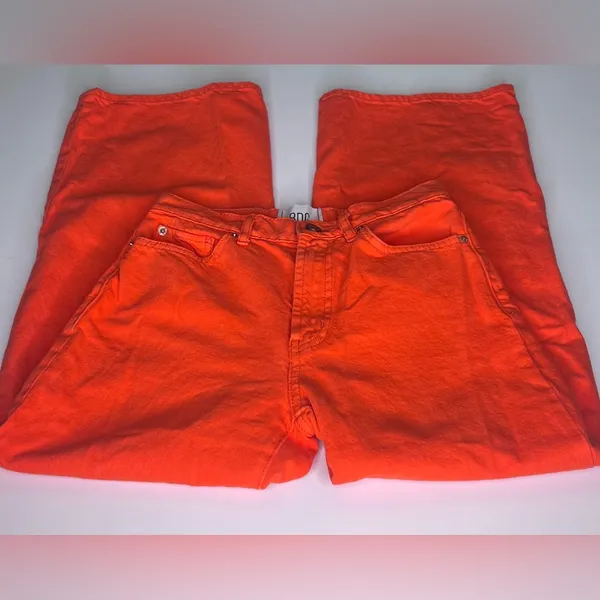 Urban Outfitters BDG High Rise Wide Leg Flame Orange‎ Denim Jeans Size 25 - Image 6