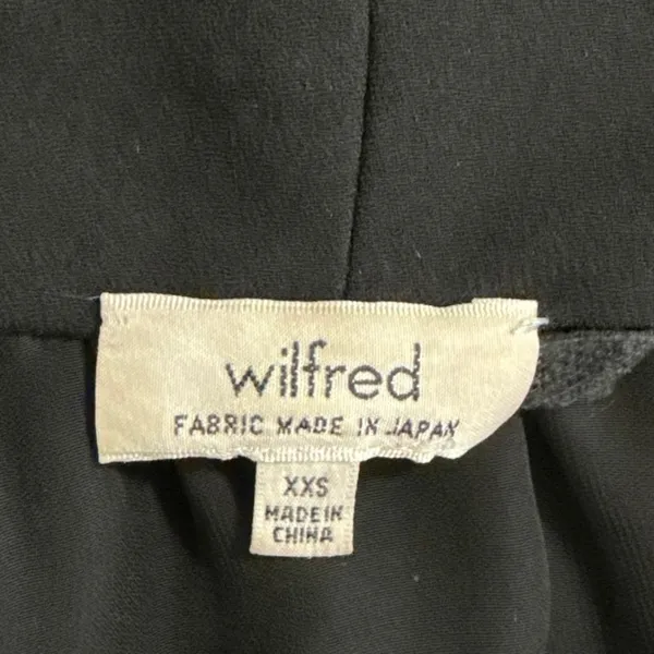 Aritzia Wilfred Black Sleeveless V Neck Faux Wrap Mini Sheath Dress Size XXS - Image 7