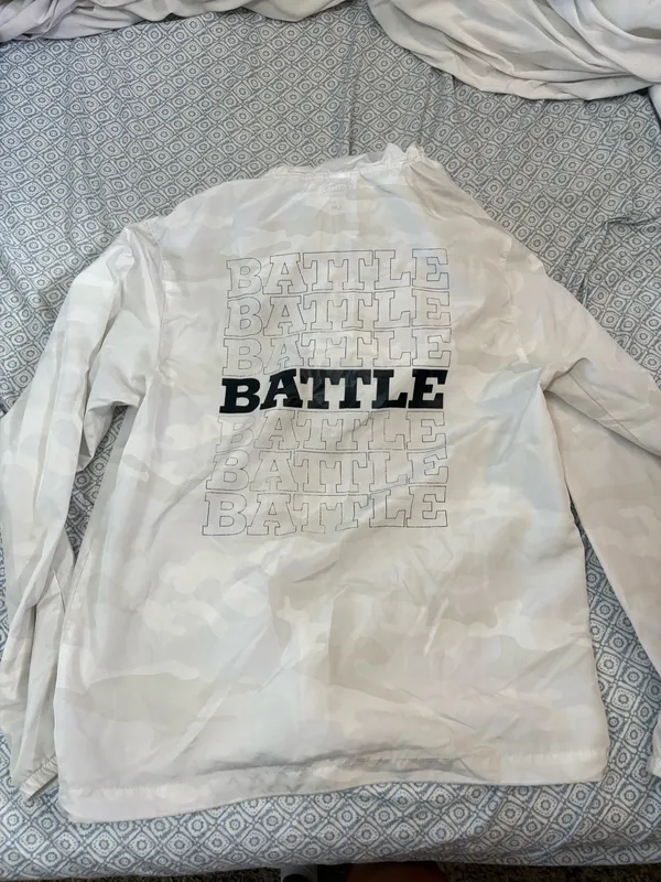 BATTLE football white-camo windbreaker - Image 2