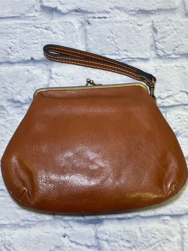 Patricia Nash Savena Kiss-Lock Leather Wristlet Suede Interior Detachable Strap - Image 4