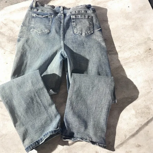 Women's Classic Blue Straight Leg Jeans #345 - Image 2