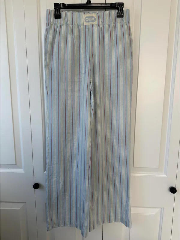 Pacsun Outer Banks Beachcomber Linen Boxer Pants Blue Stripe XS - Image 5