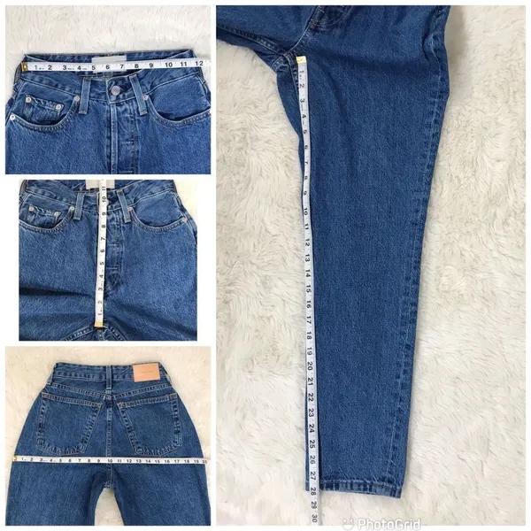 New EVERLANE The Curvy 90s Cheeky Straight‎ Jean Button Fly Organic Cotton Sz 25 - Image 13