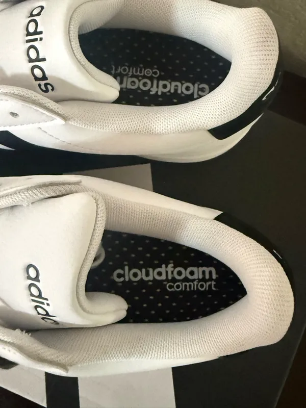 adidas White and Black Women's Athletic Sneakers - Image 4