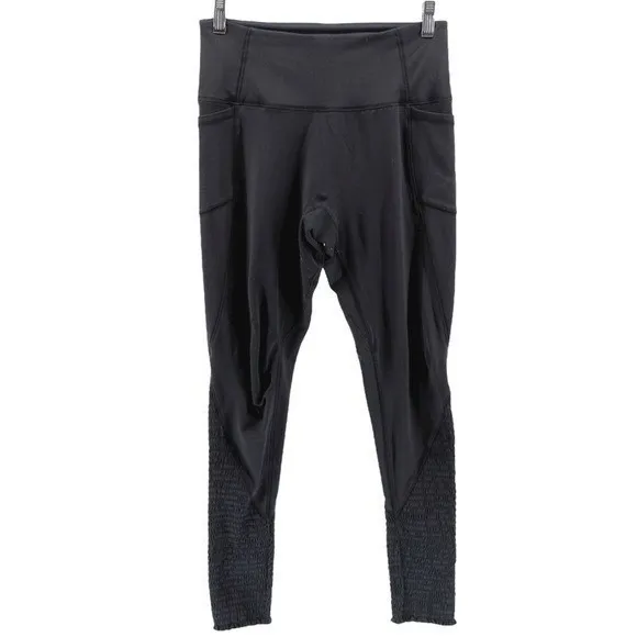 Free People Movement Black Ruched Hem Yoga Dance Leggings Athletic Comfort M - Image 2