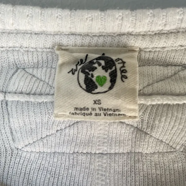 We The Free Oversized Relaxed Knit Ribbed Boho Blouse Top White Women's Size XS - Image 10