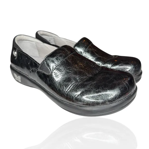 Alegria‎ Keli Pro Slip On Comfort Nursing Shoes Black Leather Clogs 40 US 9.5-10 - Image 2