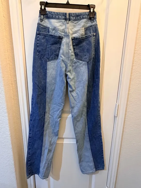 PacSun Two-Tone 90s Boyfriend Jeans Size 26 - Image 3