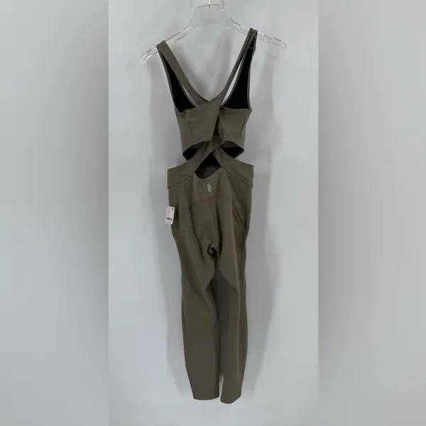 Free People Back It Up Onesie‎ Sage Beige size xs NWT - Image 2
