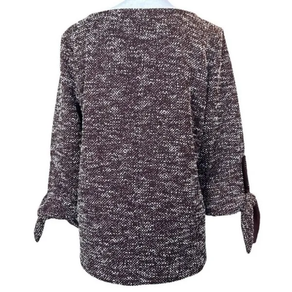 ANN TAYLOR FACTORY 3/4 Length Sleeve in Burgundy, Size M New with tag MSRP $60 - Image 6