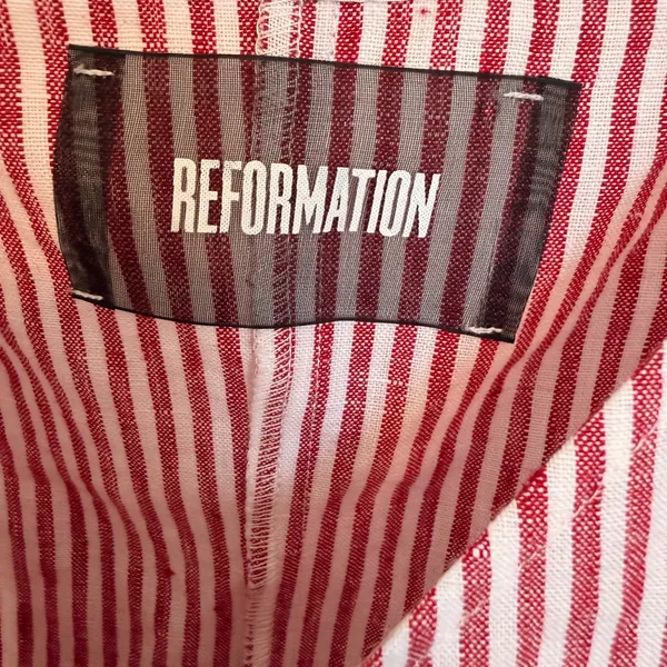NWOT Reformation Linen Wrap Top Small - Image 3