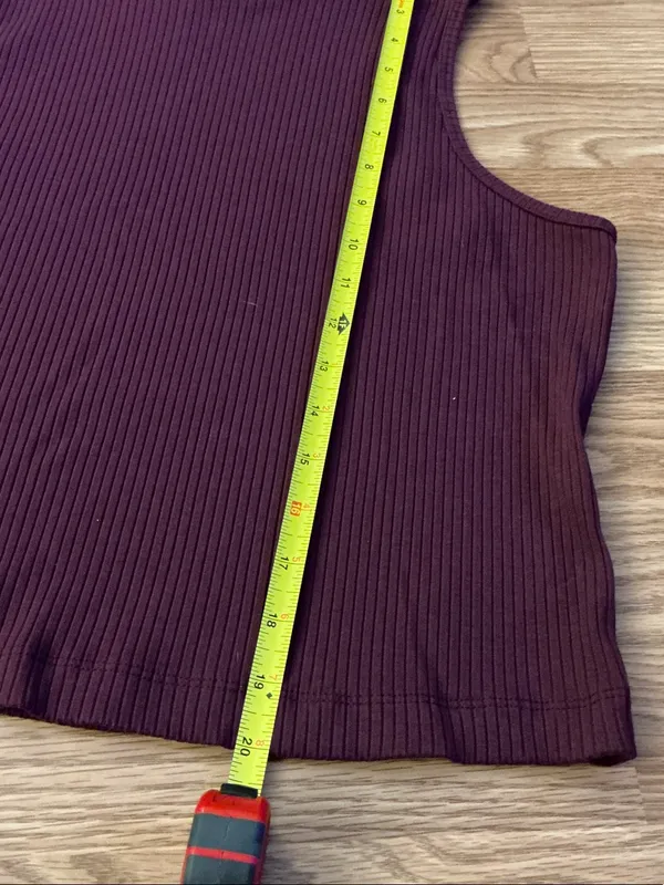 Old Navy Ribbed Mock Neck Tank Top Burgundy Size XL - Image 4