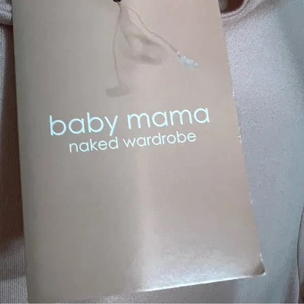 Baby Mama X Naked Wardrobe NWT Maternity Peach Pink Bodycon Soft‎ Dress - Image 7