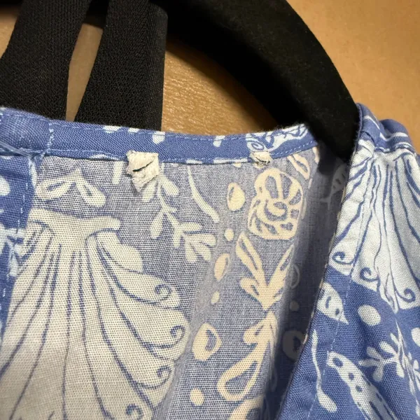 J Crew S Seashell Starfish‎ Coastal Midi Dress Blue Summer Beach Wedding Guest - Image 4