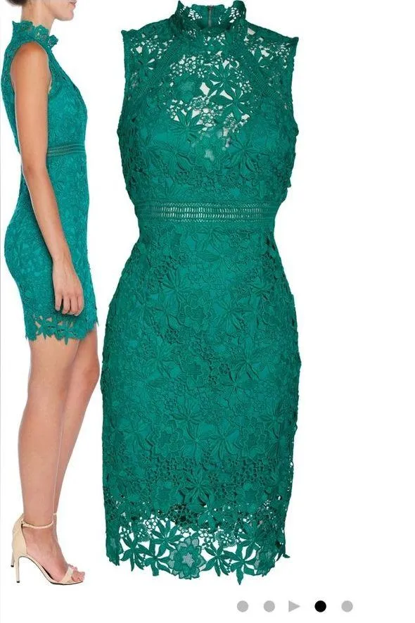 Bardot lace body con cocktail dress - Image 3