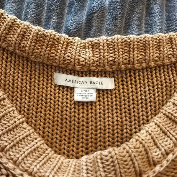 American Eagle Tan Sweater S - Image 4