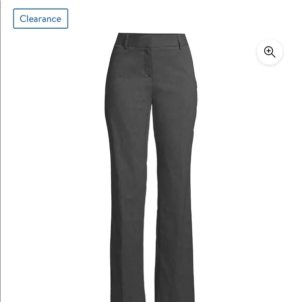 Womens Time and Tru Gray Bootcut Dress Pants Size 8 Mid Rise Stretch New - Image 4