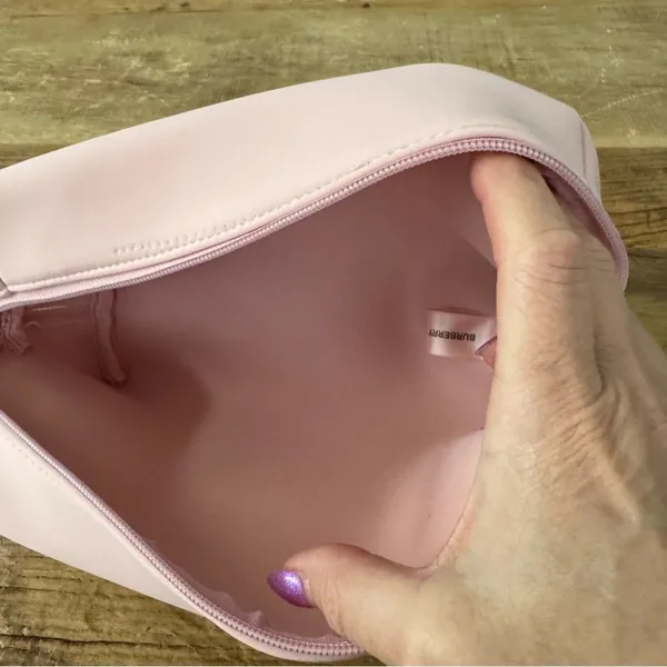 NEW! Burberry Clutch Toiletry Bag Cosmetic Pouch Travel Case ~ Pink 💞 - Image 9
