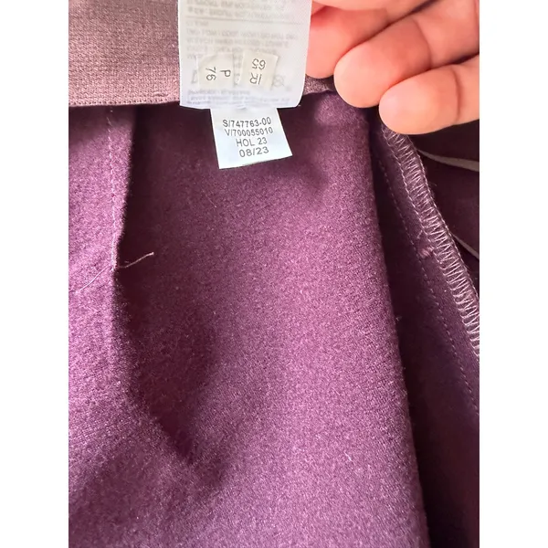 Banana Republic Faux Leather Leggings XS Burgundy Brown Coated Stretch Pants - Image 7
