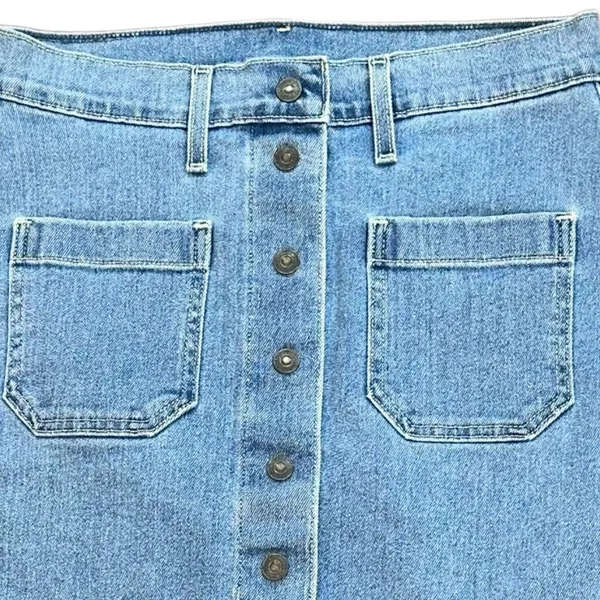 Levi's Button Front Y2K Denim Jean Skirt‎ Size 26 - Image 2