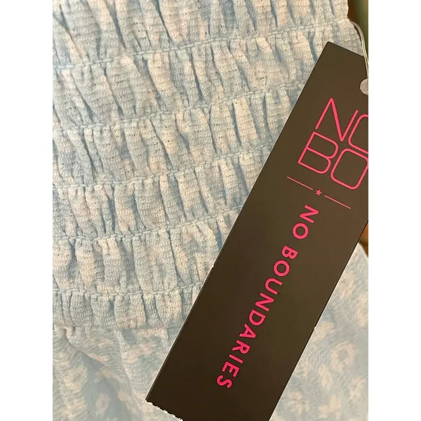 No Boundaries Blue Baby Flower Smocked Baby Doll Top XXL - Image 8
